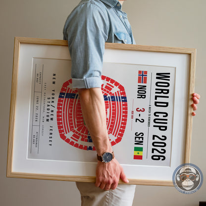 Custom World Cup Soccer Match Poster | Personalized Football Game Wall Art