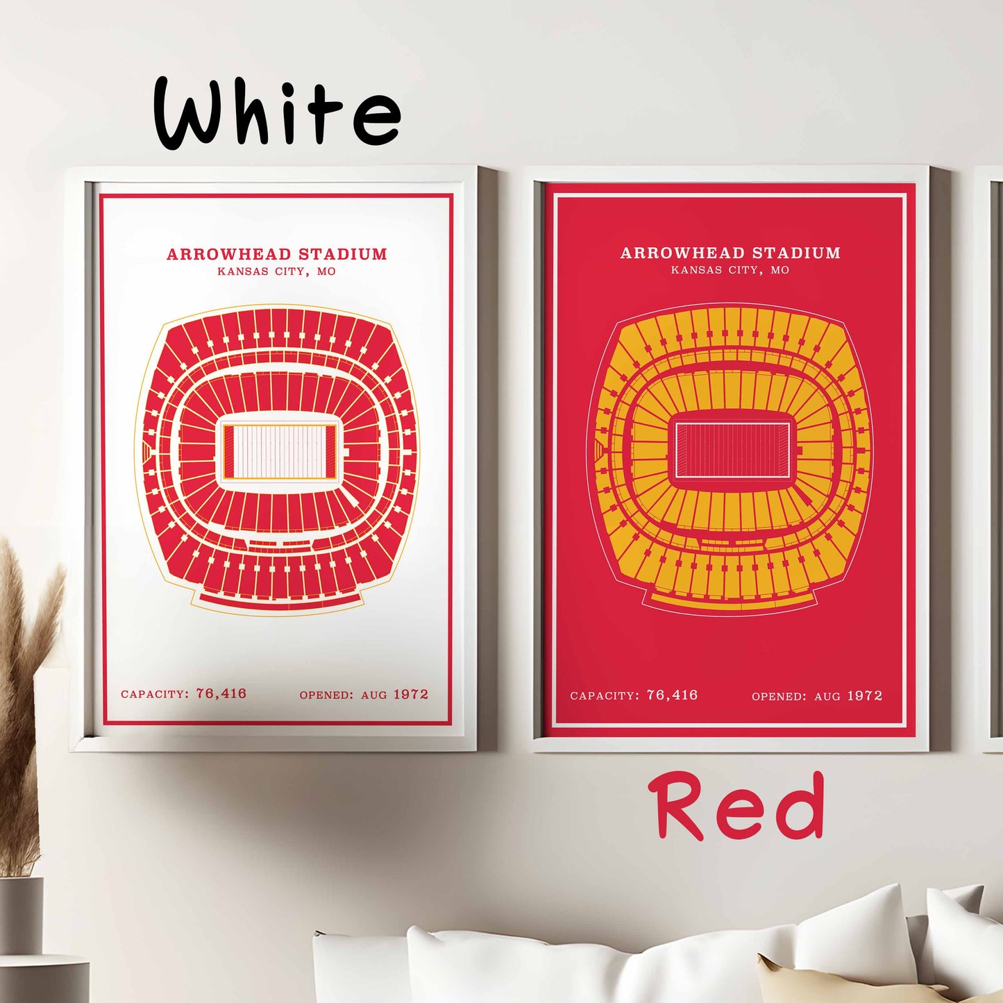 Arrowhead Stadium Poster | Red Modern