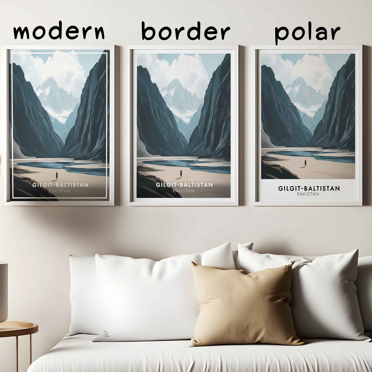 Gilgit-Baltistan Poster – Pakistan Mountain Wall Art, Scenic Valley Travel Print