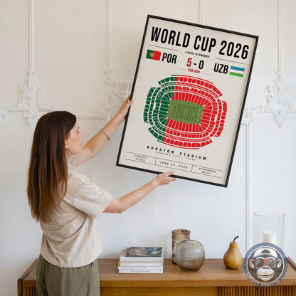 Custom World Cup Soccer Match Poster | Personalized Football Game Wall Art