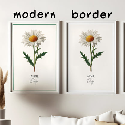 April Birth Flower Print – Daisy