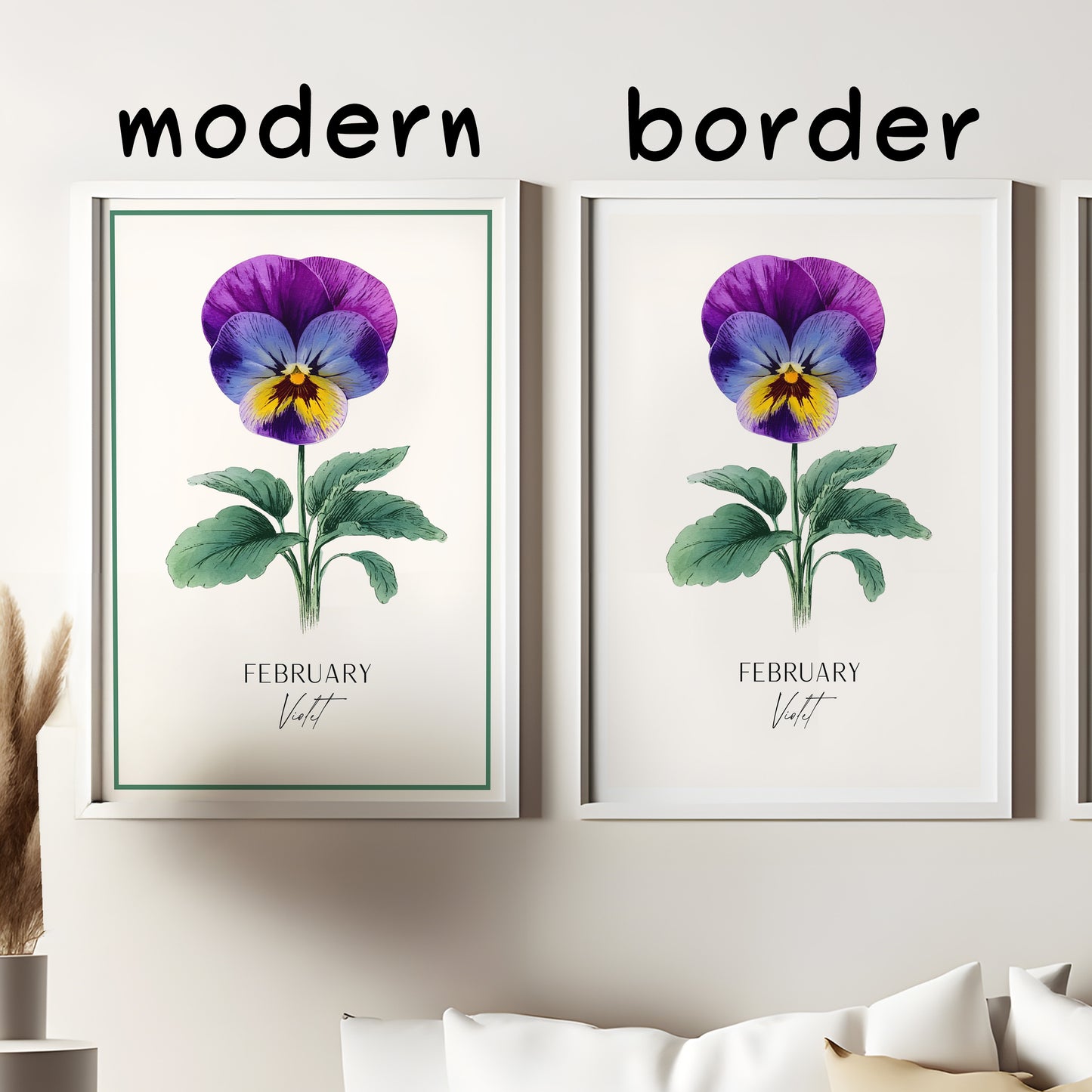 February Birth Flower Print – Violet