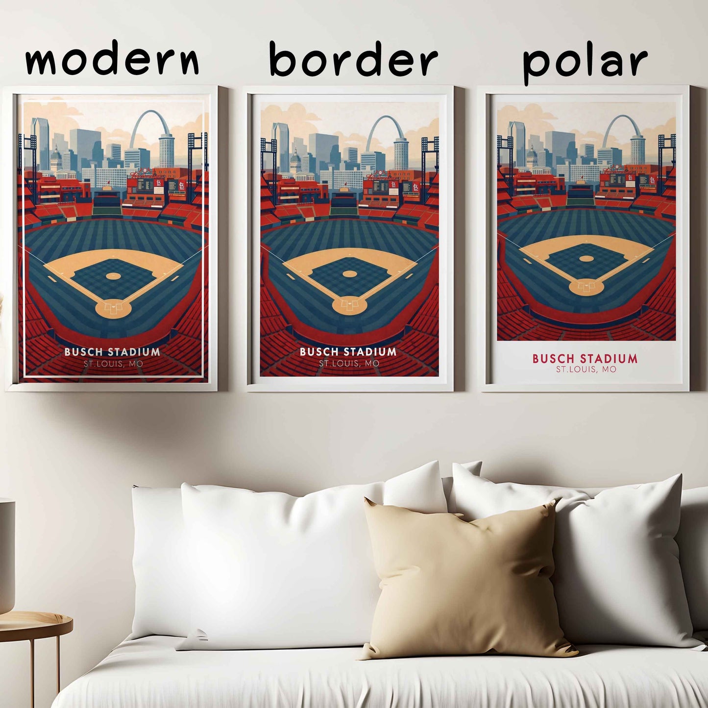 Busch Stadium Poster Wall Art – St. Louis Baseball Stadium Print & Vintage Ballpark Decor