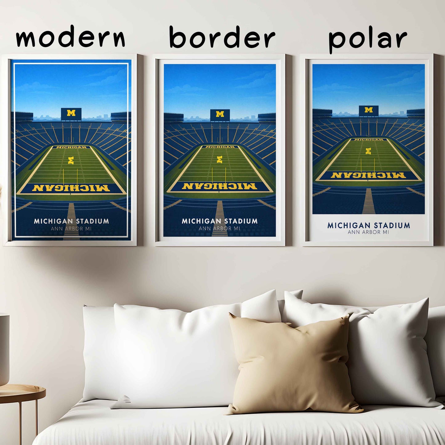 Michigan Stadium Poster – Ann Arbor Football Wall Art