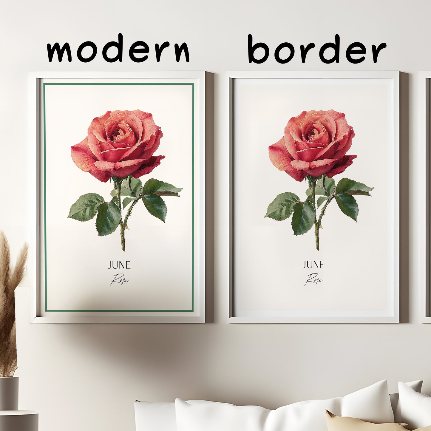 June Birth Flower Print – Rose Illustration