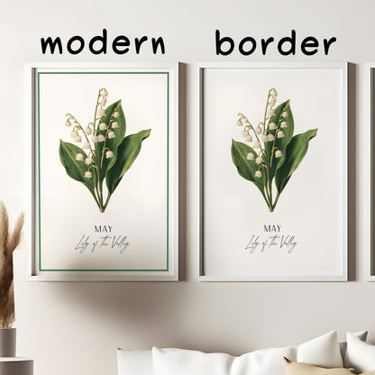 May Birth Flower Art Print – Lily of the Valley