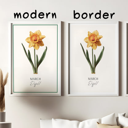 March Birth Flower Poster – Daffodil