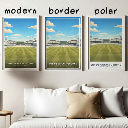 Lord’s Cricket Ground Poster – London Stadium Wall Art Print for Home or Office Decor