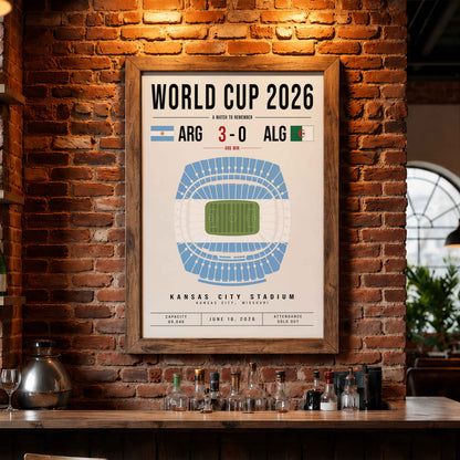 Argentina vs. Algeria World Cup Match Poster