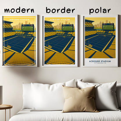 Acrisure Stadium Poster | University of Pittsburgh Football Art Print