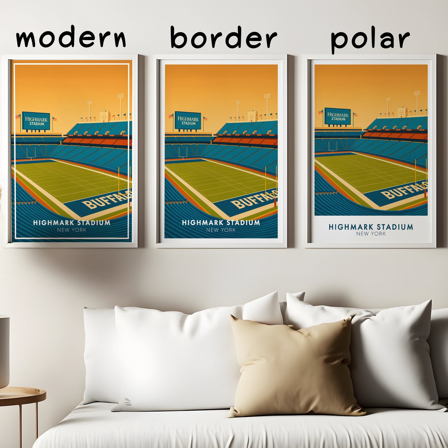 Highmark Stadium Poster – New York Football Wall Art Print | Minimalist Stadium Illustration