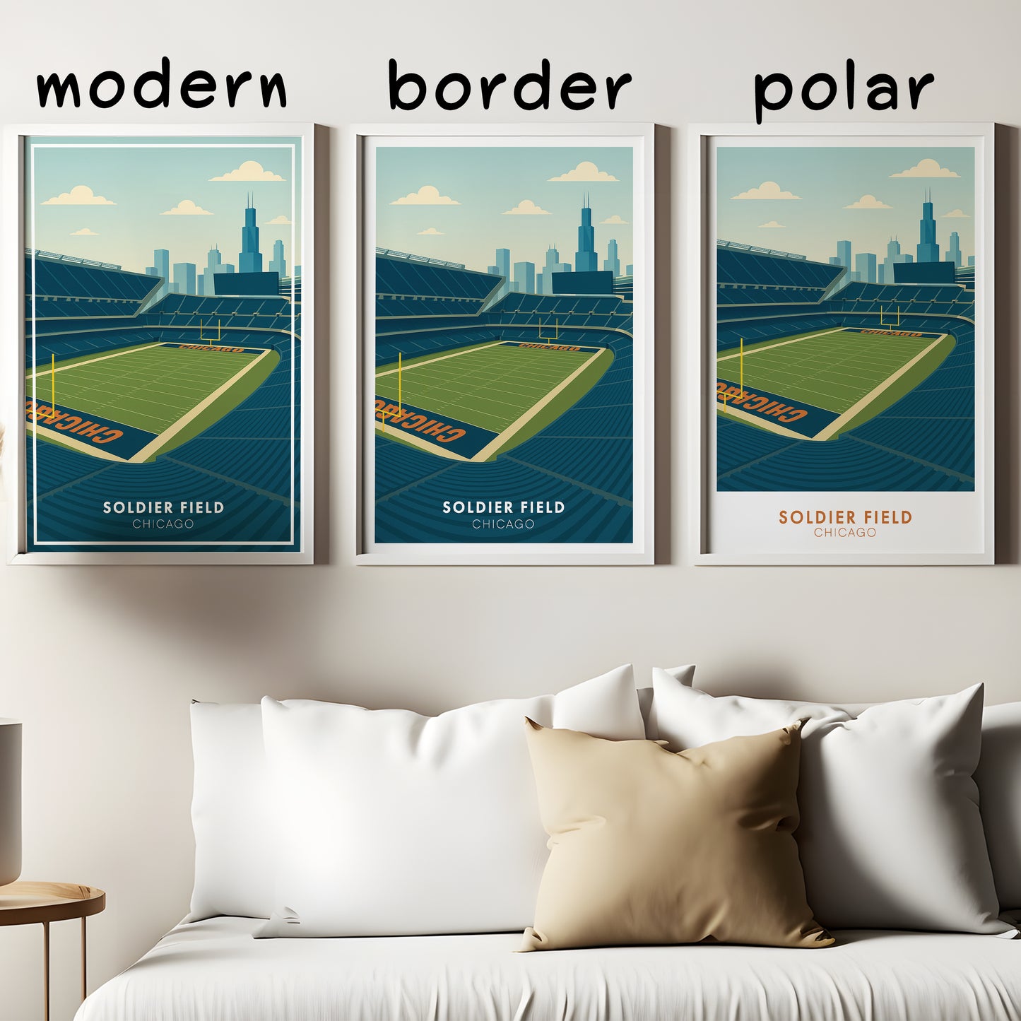 Soldier Field Poster – Chicago Illinois Football Stadium Wall Art Print