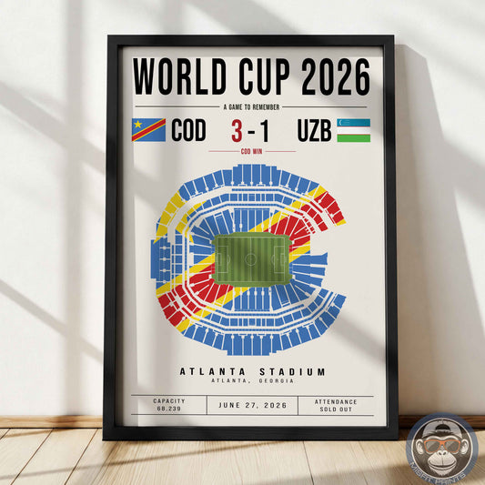 DR Congo vs. Uzbekistan World Cup Match Poster