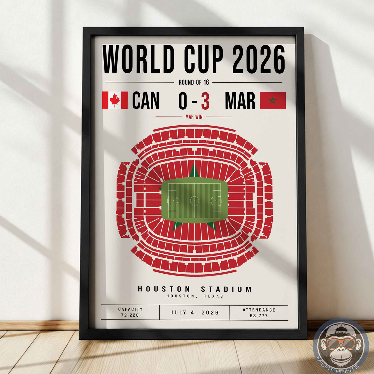 Canada vs. Morocco World Cup Match Poster
