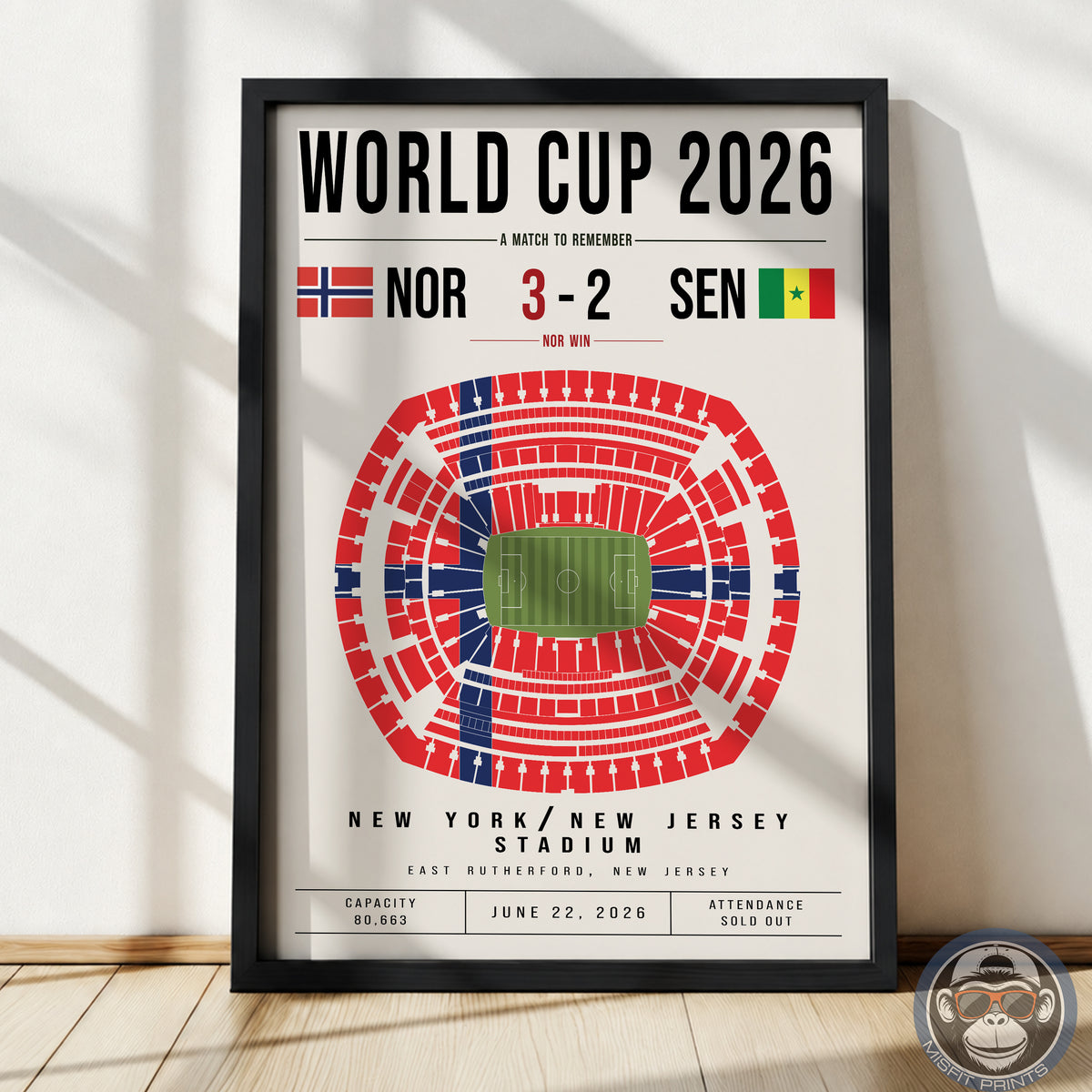 Norway vs. Senegal World Cup Match Poster