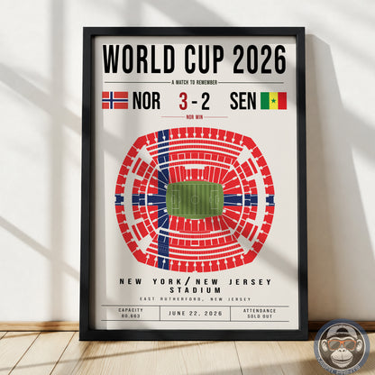 Norway vs. Senegal World Cup Match Poster