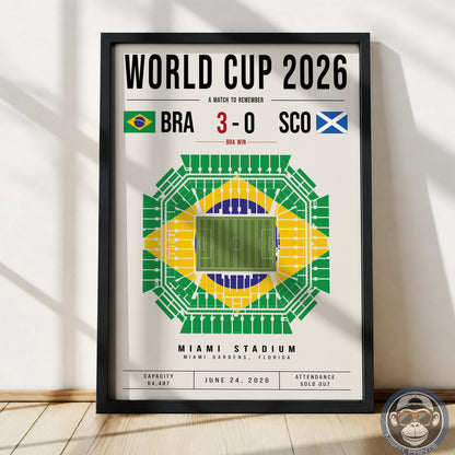 Brazil vs. Scotland World Cup Match Poster