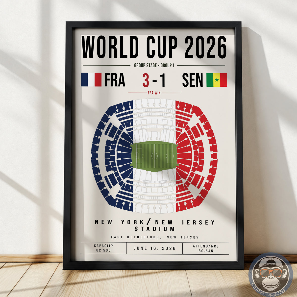 France vs. Senegal World Cup Match Poster