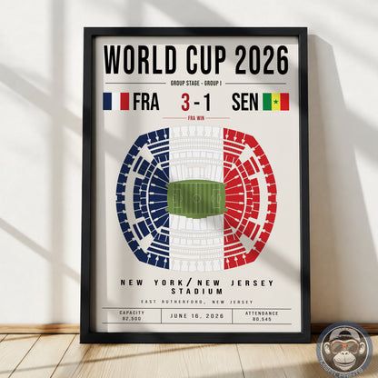 France vs. Senegal World Cup Match Poster