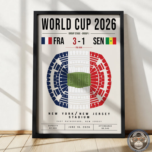 France vs. Senegal World Cup Match Poster