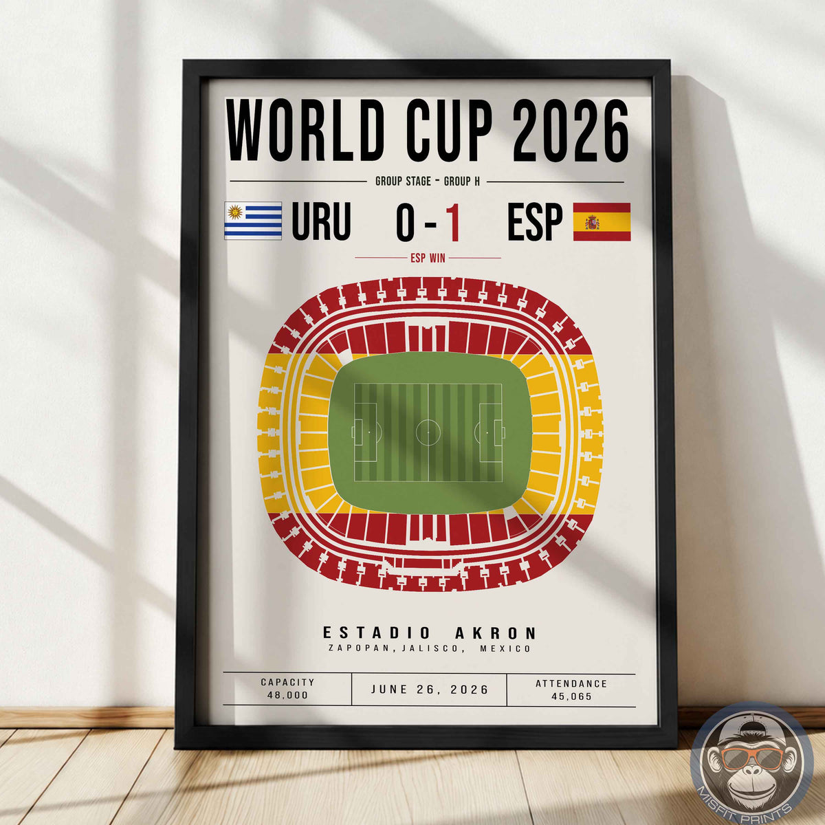 Uruguay vs. Spain World Cup Match Poster