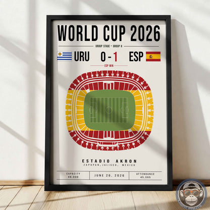 Uruguay vs. Spain World Cup Match Poster