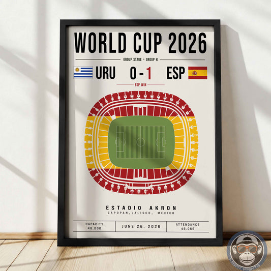 Uruguay vs. Spain World Cup Match Poster