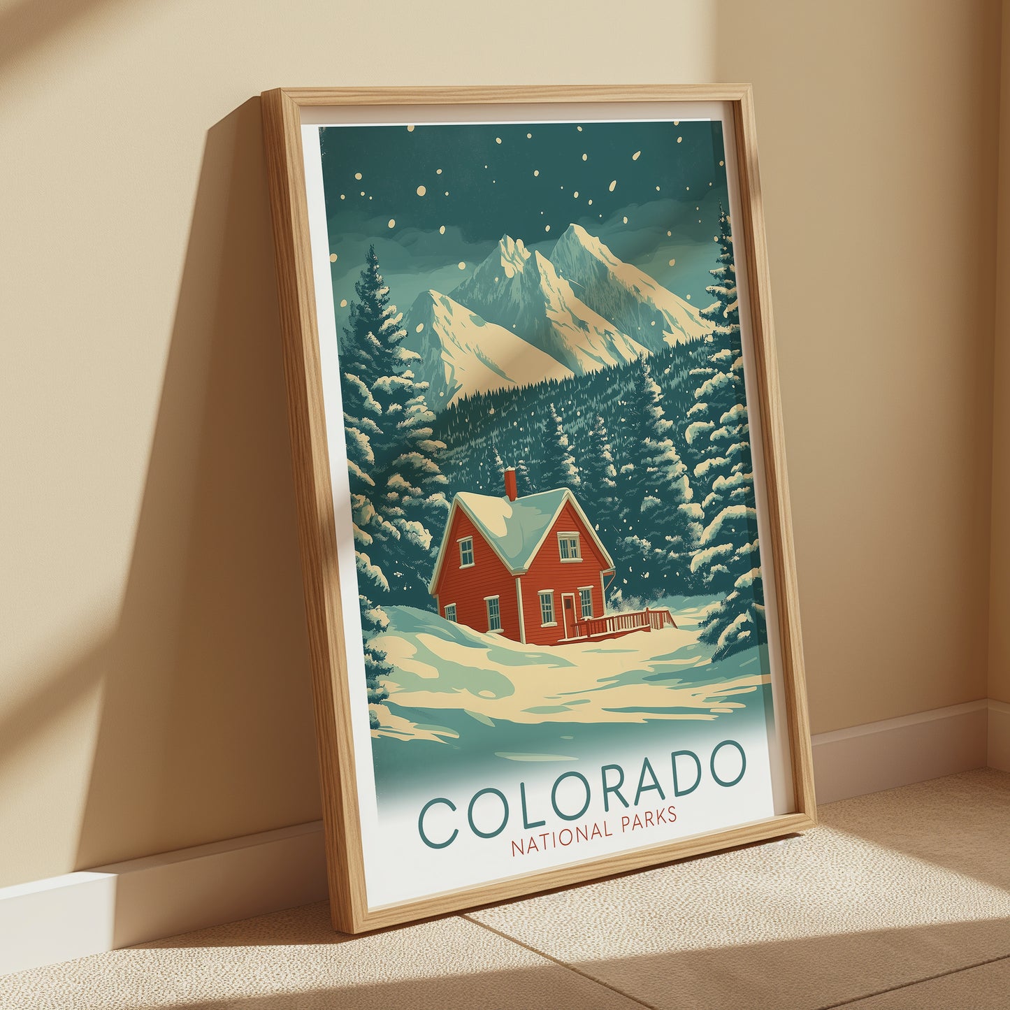 Colorado Travel Poster – Vintage Mountain Wall Art Print