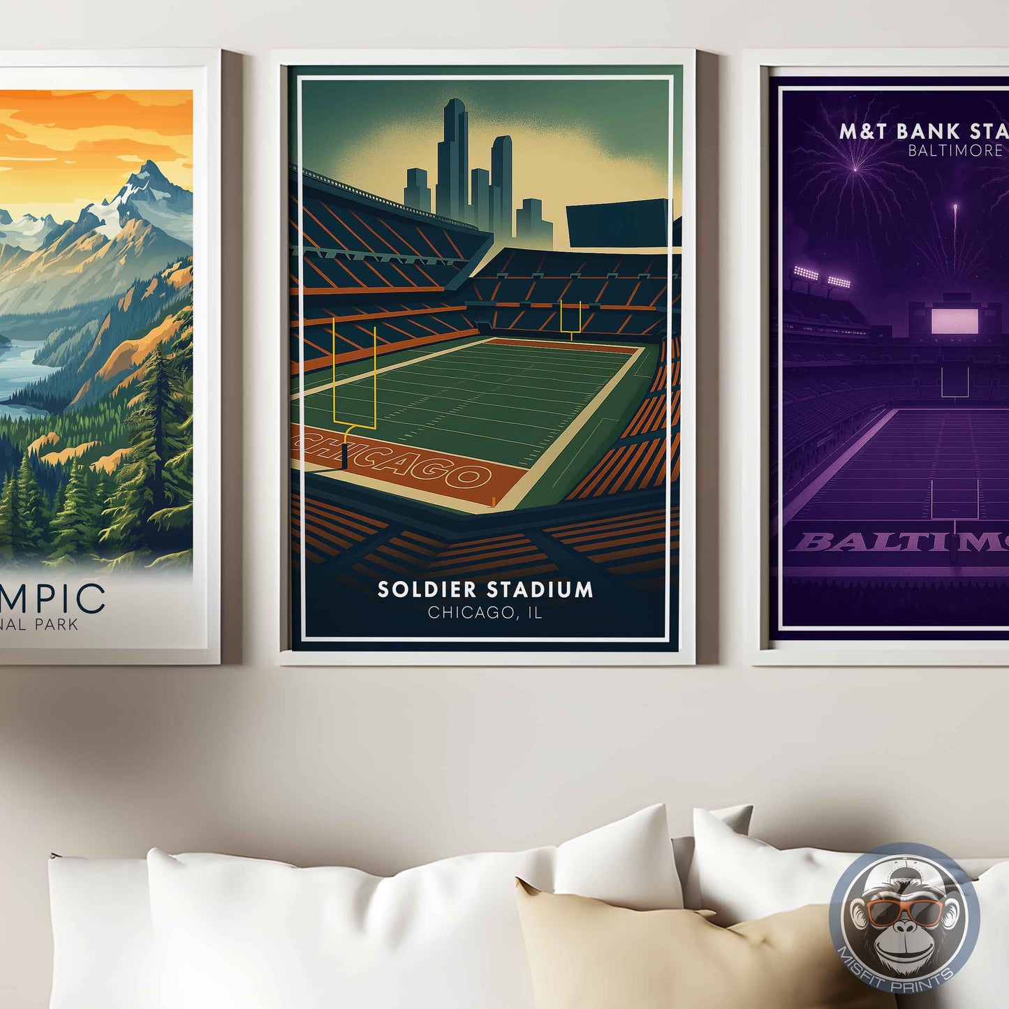 Soldier Field Poster – Chicago Illinois Football Stadium Wall Art Print