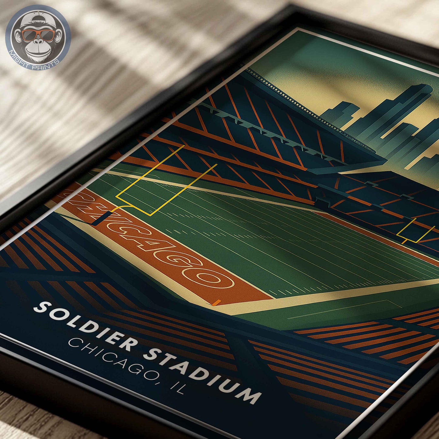 Soldier Field Poster – Chicago Illinois Football Stadium Wall Art Print