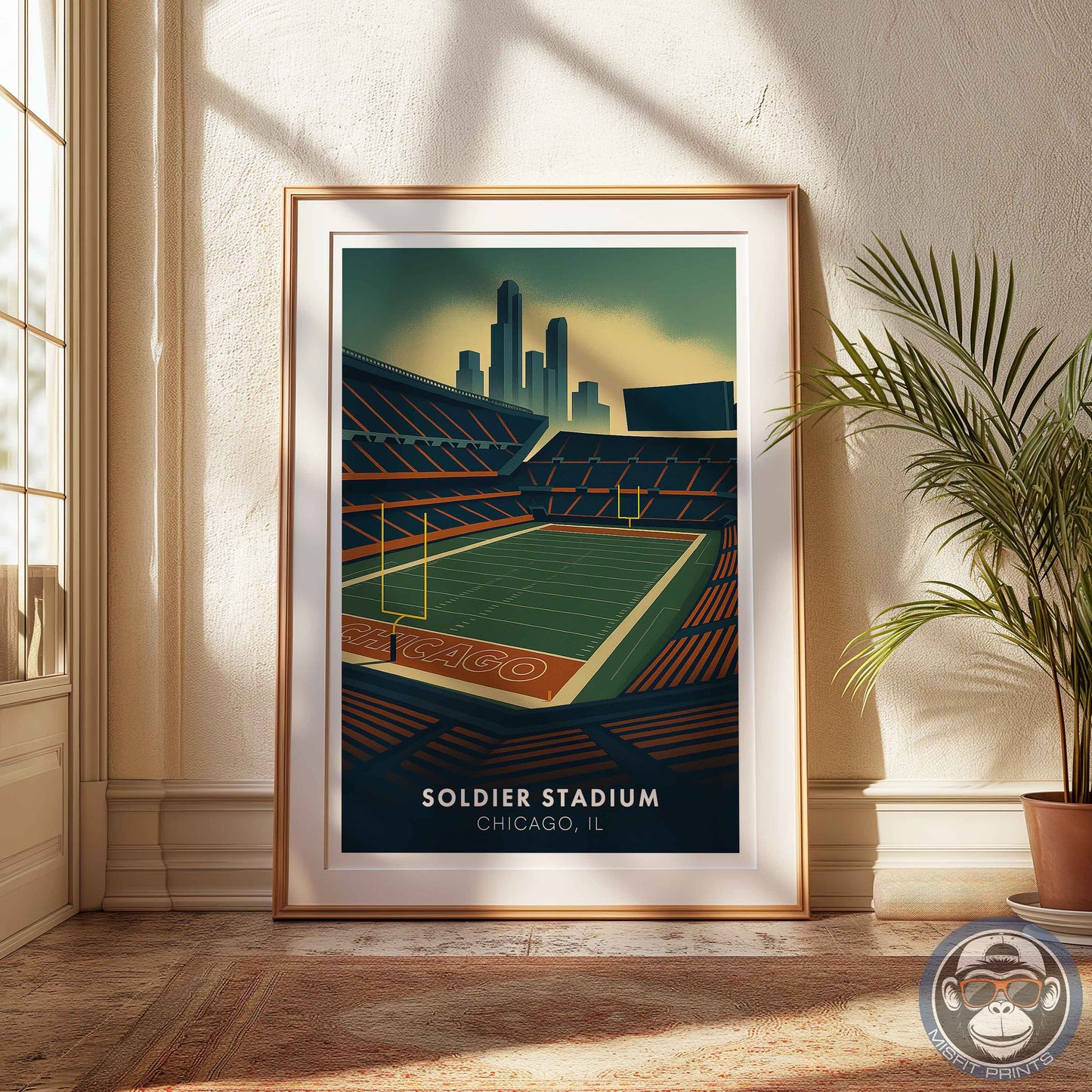 Soldier Field Poster – Chicago Illinois Football Stadium Wall Art Print