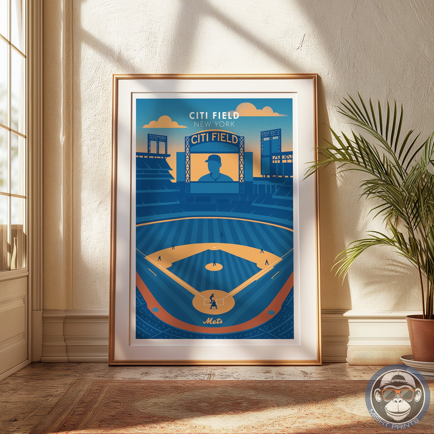 Citi Field Poster – New York Baseball Stadium Wall Art