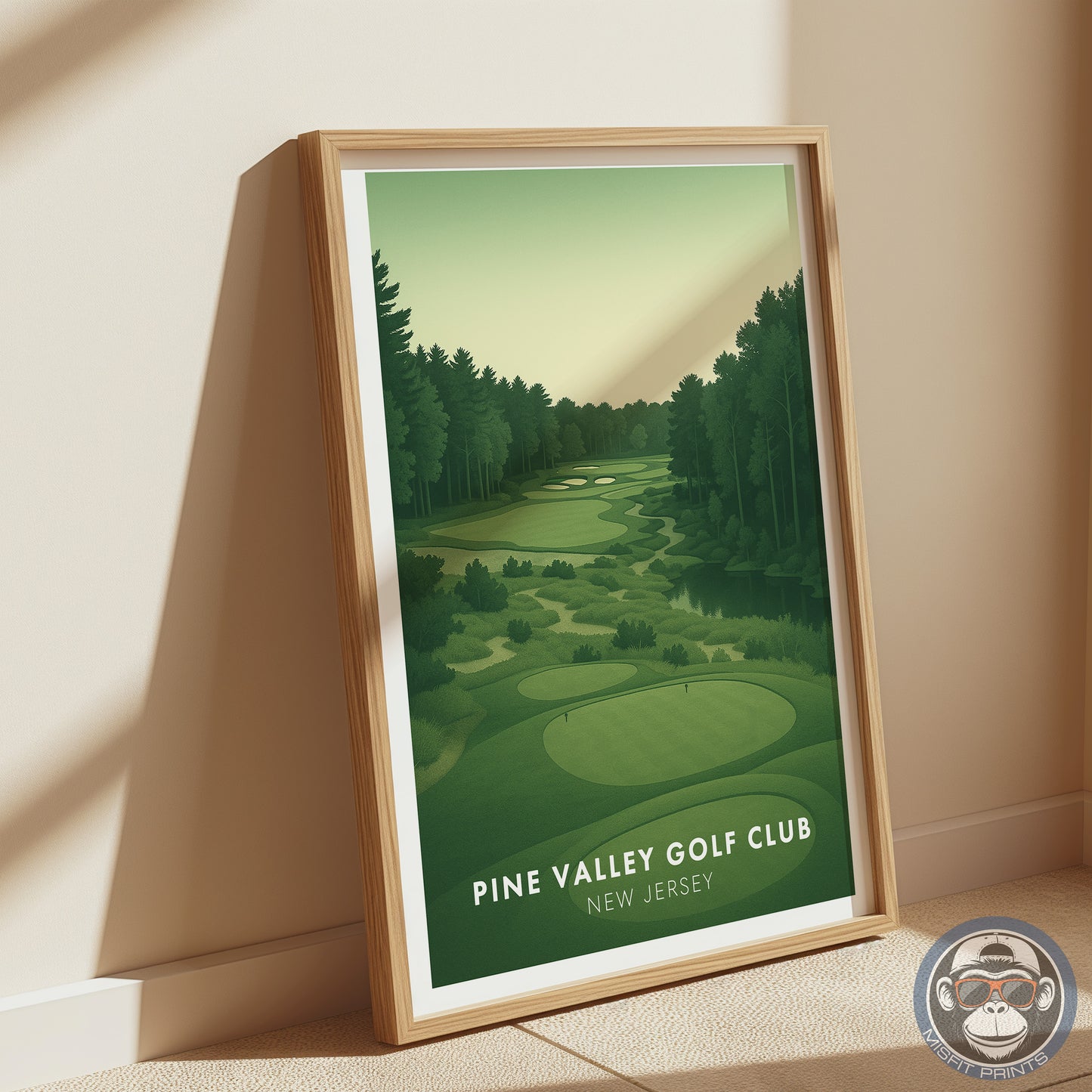 Pine Valley Golf Course Art Print — Scenic Golf Wall Decor for Golf Lovers