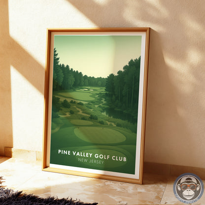 Pine Valley Golf Course Art Print — Scenic Golf Wall Decor for Golf Lovers