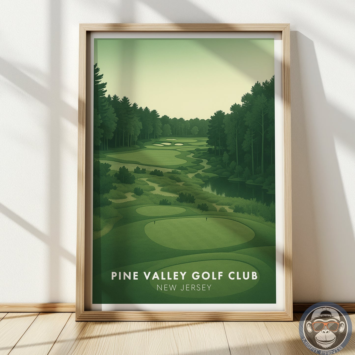Pine Valley Golf Course Art Print — Scenic Golf Wall Decor for Golf Lovers