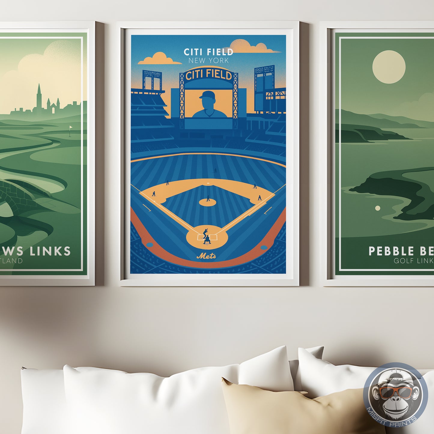Citi Field Poster – New York Baseball Stadium Wall Art