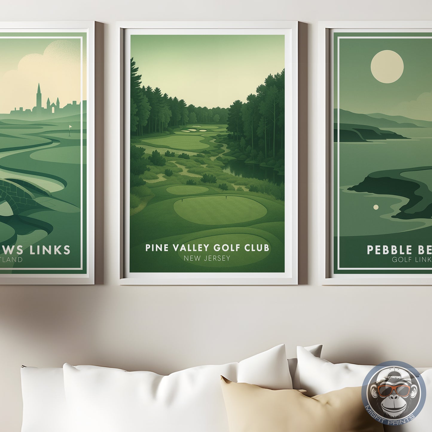 Pine Valley Golf Course Art Print — Scenic Golf Wall Decor for Golf Lovers