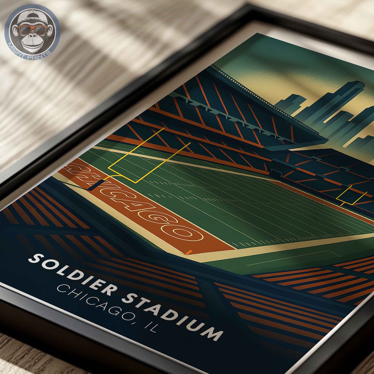 Soldier Field Poster – Chicago Illinois Football Stadium Wall Art Print