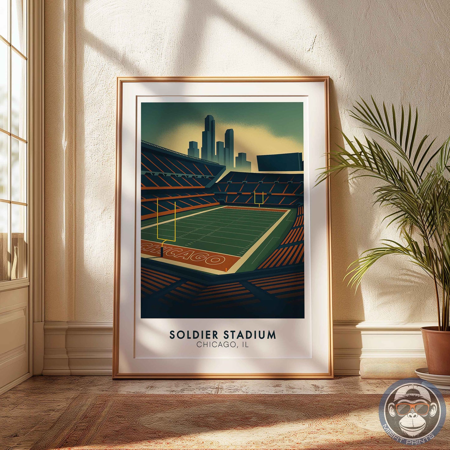 Soldier Field Poster – Chicago Illinois Football Stadium Wall Art Print