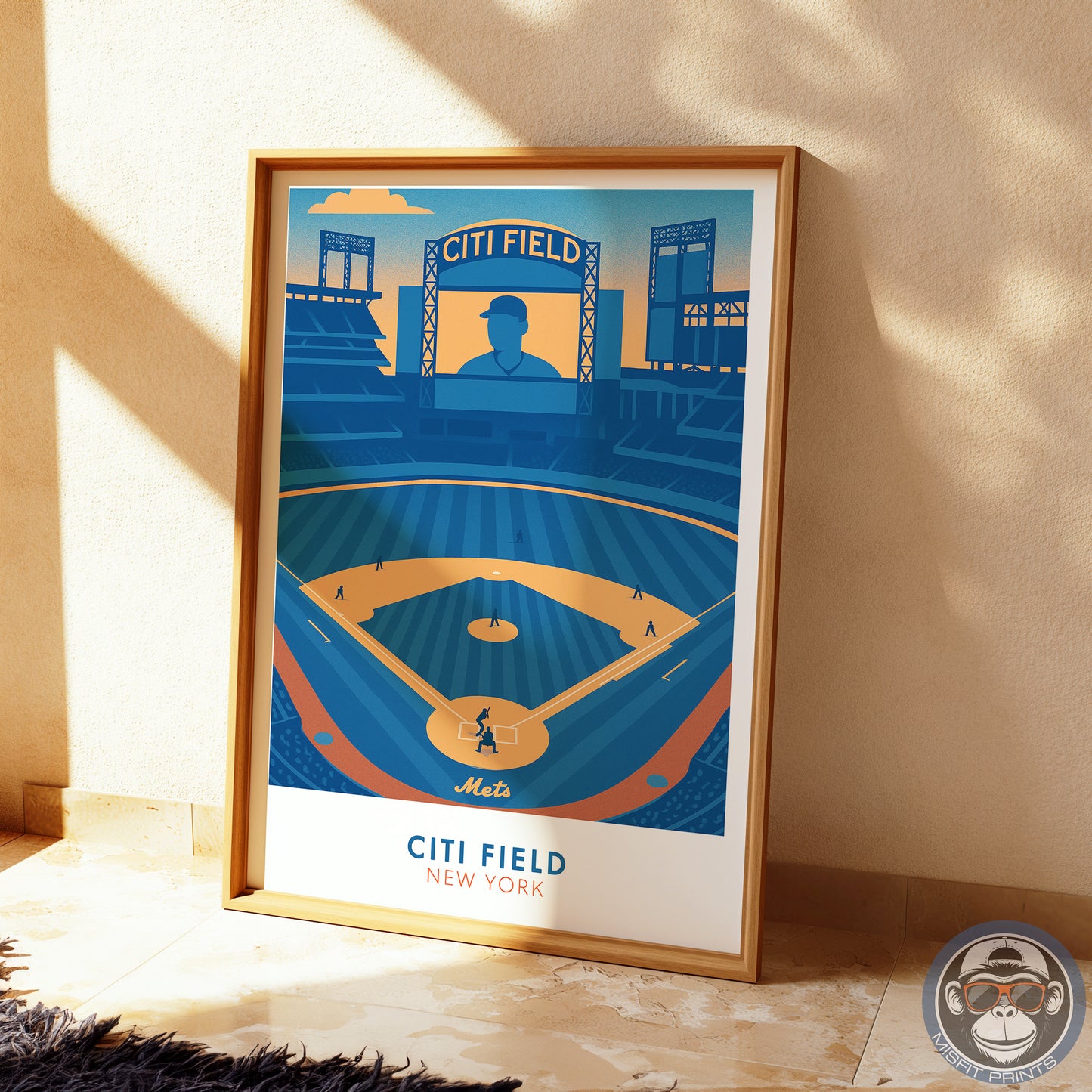 Citi Field Poster – New York Baseball Stadium Wall Art