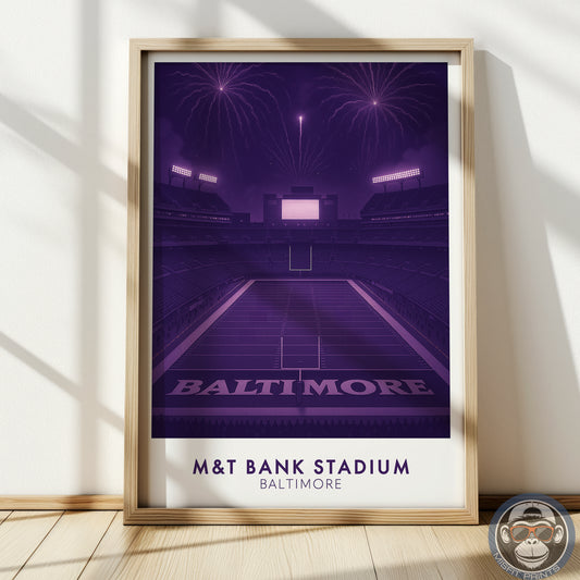 M&T Bank Stadium Poster - Baltimore Football