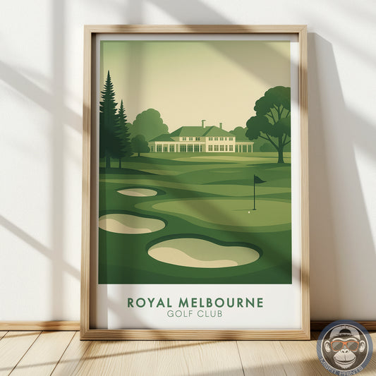 Royal Melbourne Golf Club Poster – Australia Golf Course Wall Art