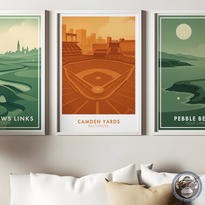 Camden Yards Poster – Baltimore Baseball Stadium Wall Art