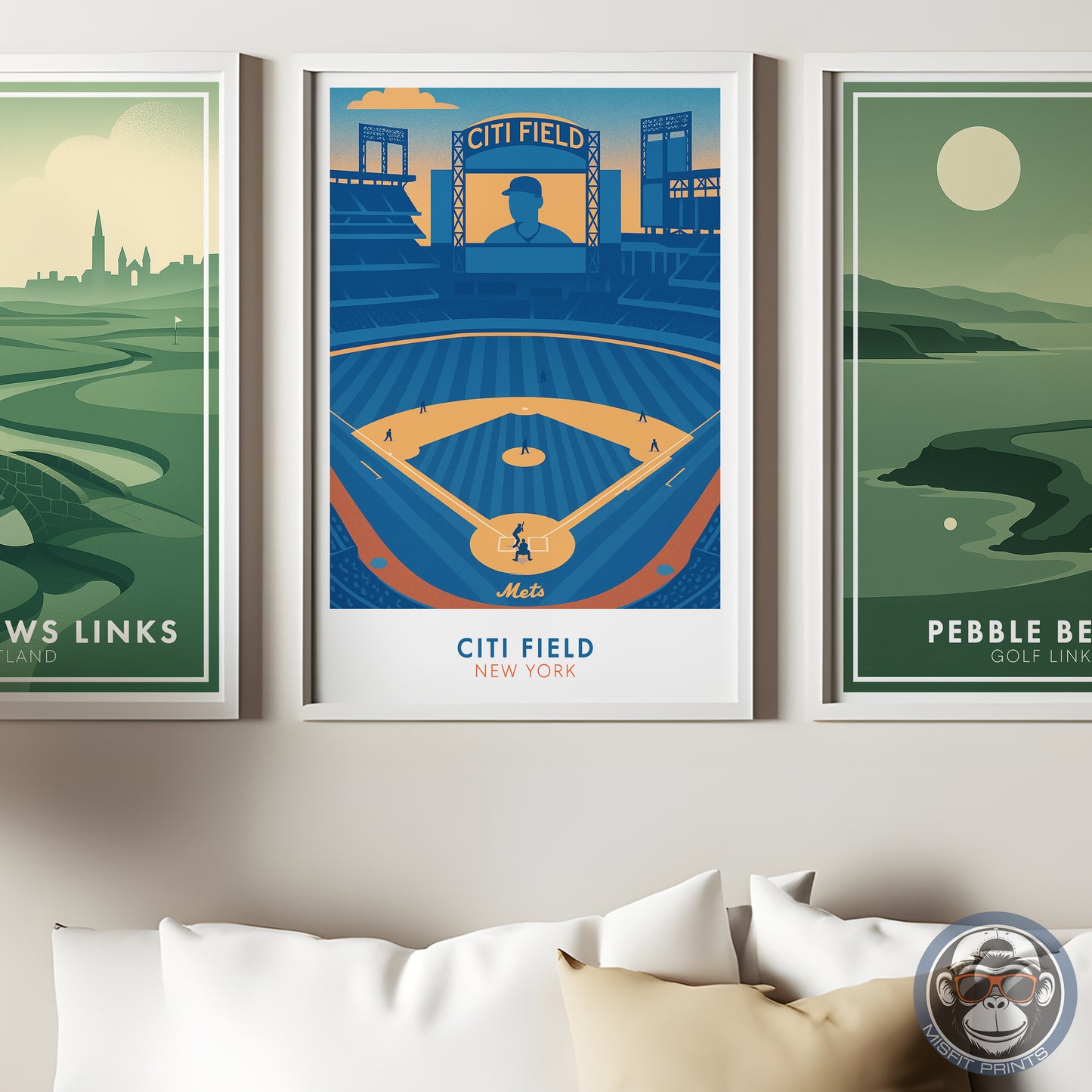 Citi Field Poster – New York Baseball Stadium Wall Art