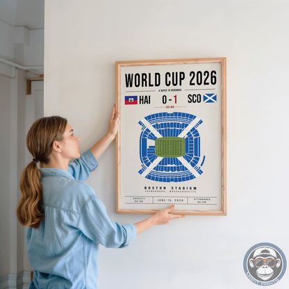 Custom World Cup Soccer Match Poster | Personalized Football Game Wall Art