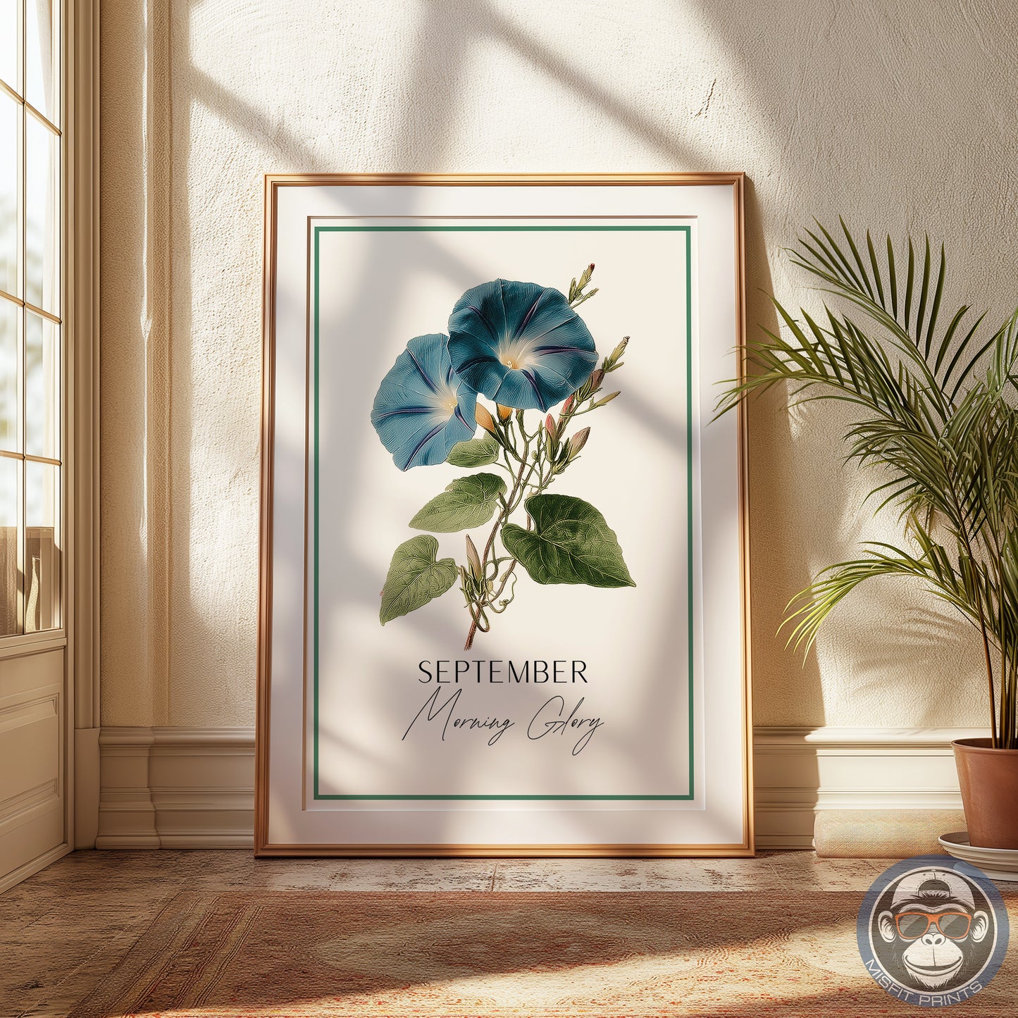 Morning Glory Print: September Birth Flower Botanical Art