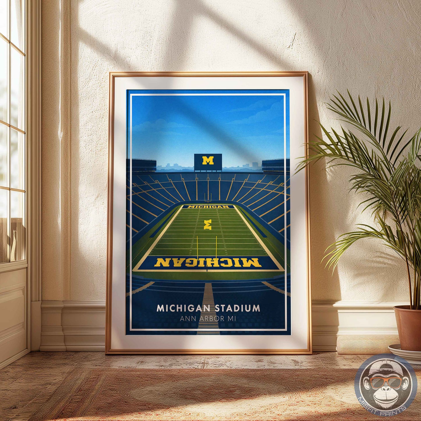 Michigan Stadium Poster – Ann Arbor Football Wall Art