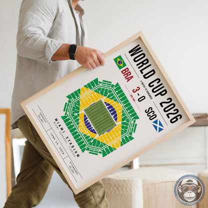 Custom World Cup Soccer Match Poster | Personalized Football Game Wall Art