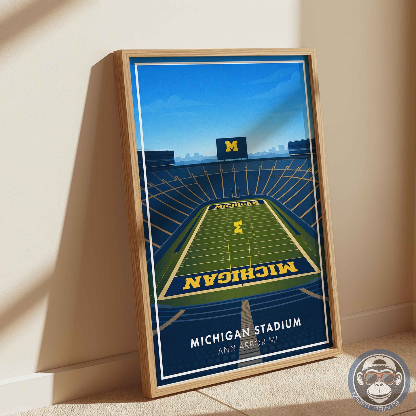 Michigan Stadium Poster – Ann Arbor Football Wall Art