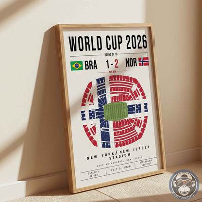 Brazil vs. Norway World Cup Match Poster